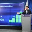 Minister finansów Andrzej Domański podczas konferencji prasowej w siedzibie Ministerstwa Rozwoju i T