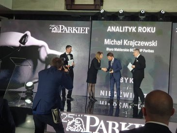 Zwycięzcą w kategorii „Analityk roku" został Michał Krajczewski, Biuro Maklerskie BGŻ BNP Paribas