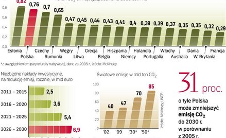Polska ma duże możliwości redukcji emisji dwutlenku węgla. Największy ciężar redukcji emisji CO2 prz