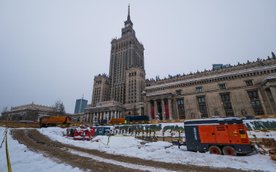 Mimo śniegu i mrozu TR Wa(rszawa) budowa