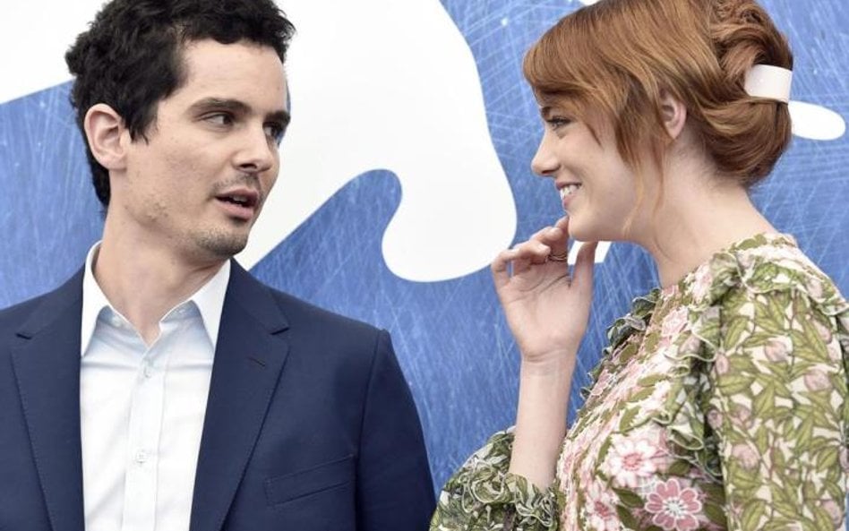 Reżyser Damien Chazelle i aktorka Emma Stone