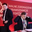 Prezes Polskiego Związku Piłki Nożnej Cezary Kulesza (P) i sekretarz generalny PZPN Łukasz Wachowski