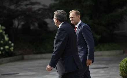 Prezydent Bronisław Komorowski z premierem Donaldem Tuskiem