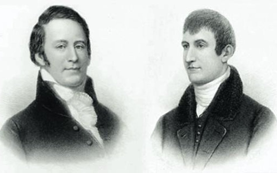 Meriwether Lewis i William Clark, dowódcy amerykańskiej wyprawy na zachód w latach 1804 – 1806