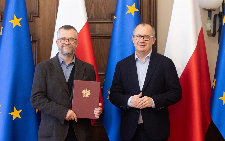 Jarosław Gwizdak i minister sprawiedliwości Adam Bodnar