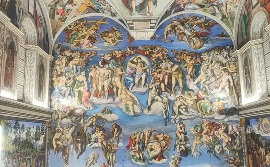 Maurizio Cattelan interwencja artystyczna "Bez tytułu" - replika Kaplicy Sykstyńskiej