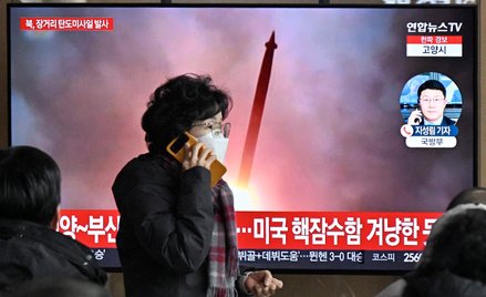 Start północnokoreańskiej rakiety na ekranie w Korei Południowej