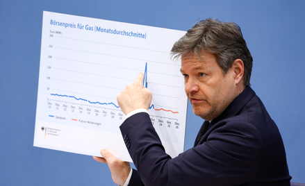 Niemiecki minister gospodarki i klimatu Robert Habeck przedstawia roczny raport gospodarczy na 2024 