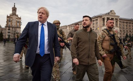 Boris Johnson i Wołodymyr Zełenski