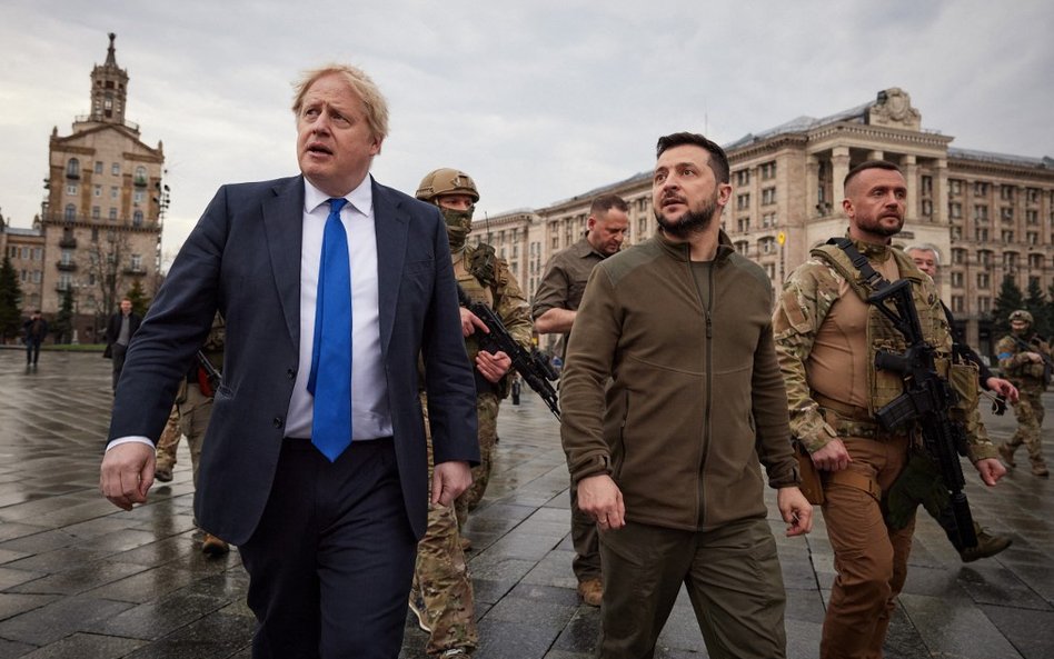 Boris Johnson i Wołodymyr Zełenski