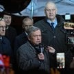 Wiceprezes Trybunału Konstytucyjnego Bartłomiej Sochański (C) i prezes TK Bogdan Święczkowski (P) pr