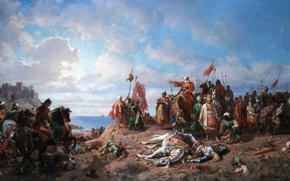 Stanisław Chlebowski "Bitwa pod Warną". Polski artysta żyjący w latach 1835 - 1884, był malarzem na 