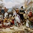 Jean Leon Gerome Ferris, „The First Thanksgiving, 1621” – obraz z 1899 r.