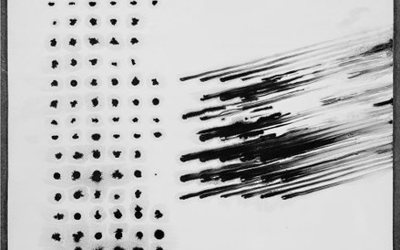 Jóżef Hałas, z cyklu przeciwstawienia, tusz na papierze, 50 x 70 cm, lata 50.