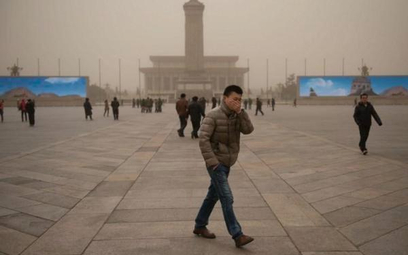 Dusząca chmura piasku nad Pekinem