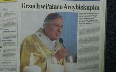 „Rzeczpospolita” z 23 lutego 2002 roku z tekstem „Grzech w Pałacu Arcybiskupa”