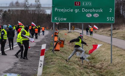 Protestujący rolnicy w rejonie Dorohuska