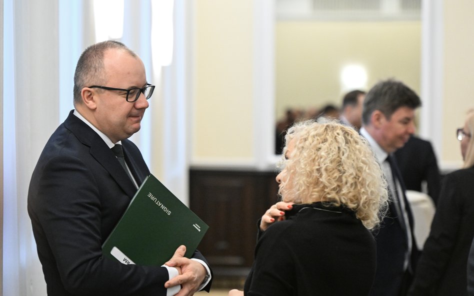 Minister sprawiedliwości Adam Bodnar podczas posiedzenia rządu