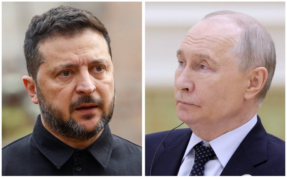 Wołodymyr Zełenski i Władimir Putin