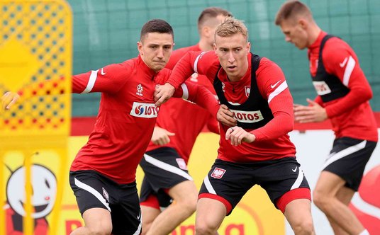 Adam Buksa podczas treningu reprezentacji