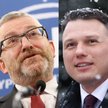 Liderzy Konfederacji - europoseł Grzegorz Braun i poseł Sławomir Mentzen