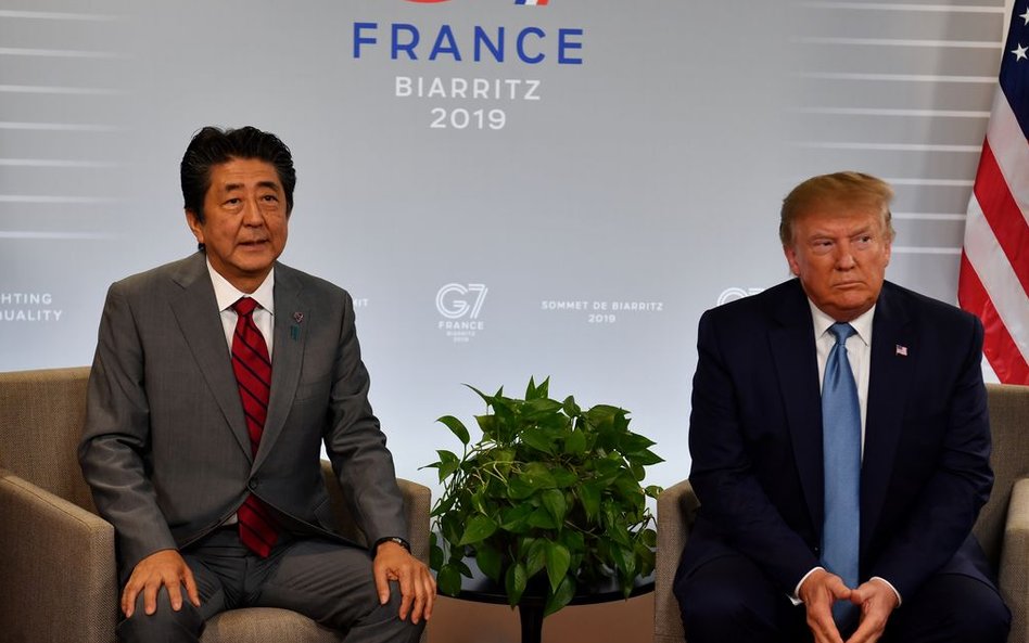 Donald Trump po spotkaniu z premierem Japonii - Shinzo Abe