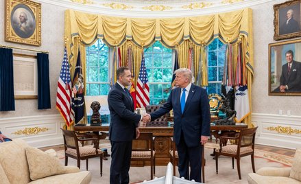 Karol Nawrocki, popierany przez PiS kandydat na prezydenta, spotkał się z prezydentem USA Donaldem T