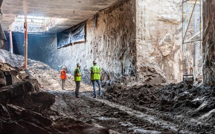 Do wybrania jest wciąż ziemia z około 250 tunelu