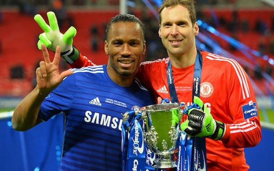 Petr Cech (z prawej) z Didierem Drogbą