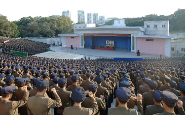 Korea Północna.: Antyamerykański wiec w Pjongjangu