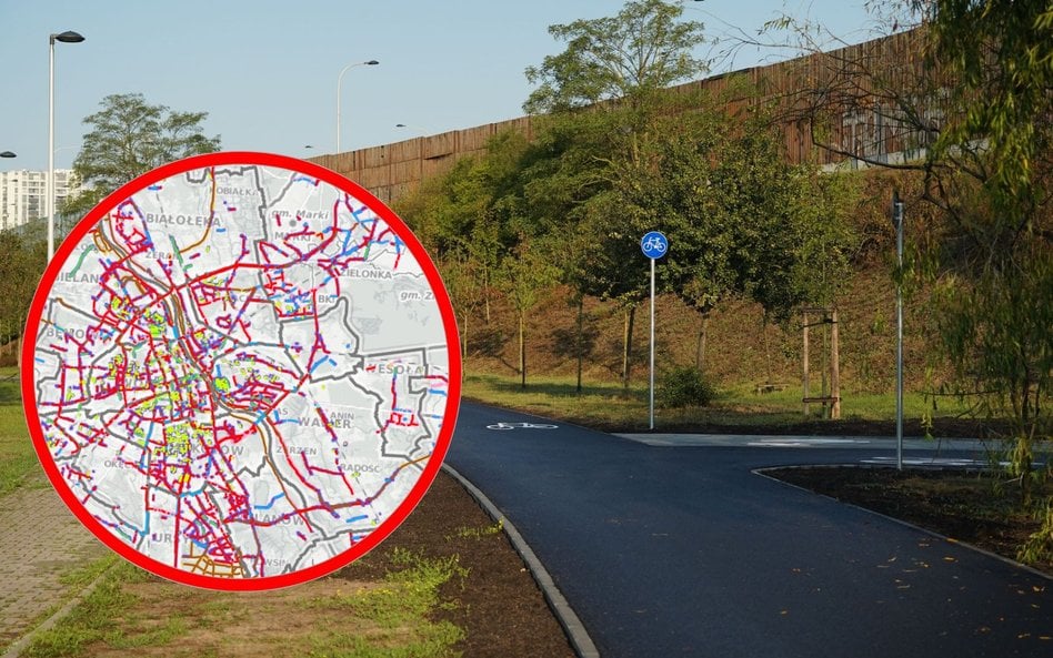 Warszawa przedstawiła zaktualizowaną mapę infrastruktury rowerowej
