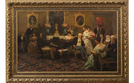 Chopin w salonie księcia Antoniego Radziwiłła w 1829 roku, obraz Henryka Siemiradzkiego