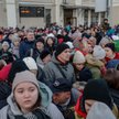Mieszkańcy Odessy na dworcu kolejowym