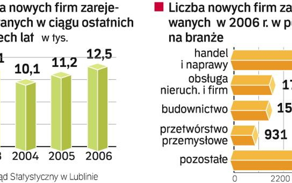 Najpopularniejsze są handel i naprawy