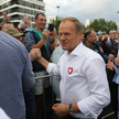 Przewodniczący Platformy Obywatelskiej Donald Tusk podczas spotkania z mieszkańcami Legionowa.