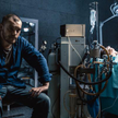 Łukasz Palkowski na planie filmu „Bogowie”