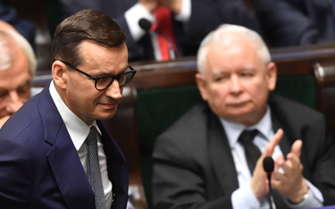 Premier Mateusz Morawiecki i wicepremier Jarosław Kaczyński