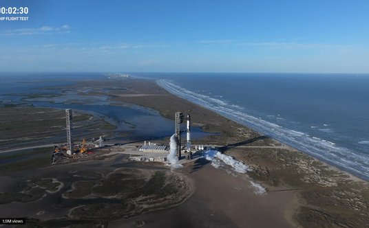 Starship chwilę przed startem