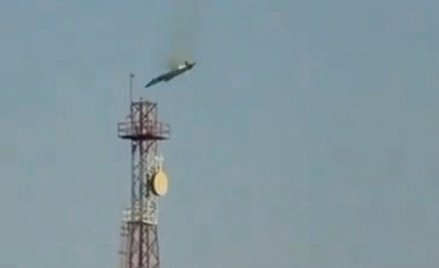 Katastrofa F-15E w Al Jahra w Kuwejcie. Kadr z nagrania opublikowanego w mediach społecznościowych 2