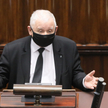 Prezes PiS, wicepremier Jarosław Kaczyński na sali obrad Sejmu
