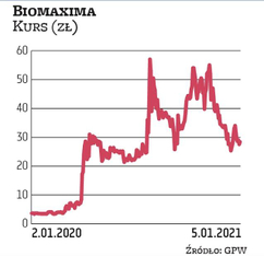 Kurs BioMaximy 12 miesięcy temu był poniżej 4 zł. W kolejnych miesiącach dynamicznie rósł, wyznaczaj