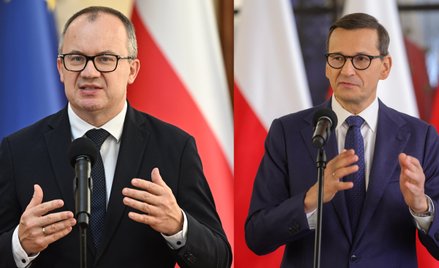 Minister sprawiedliwości Adam Bodnar, były premier Mateusz Morawiecki