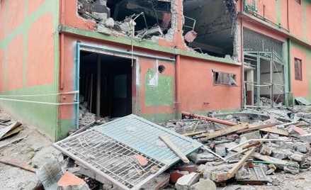 Zniszczenia w mieście Muzaffarabad w Pakistanie po ataku Indii