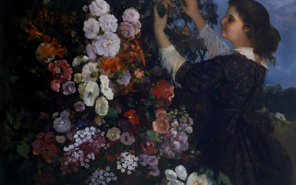 Gustave Courbet, Młoda kobieta układająca kwiaty, 1862