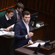 Adam Gomoła podczas wystąpienia w Sejmie