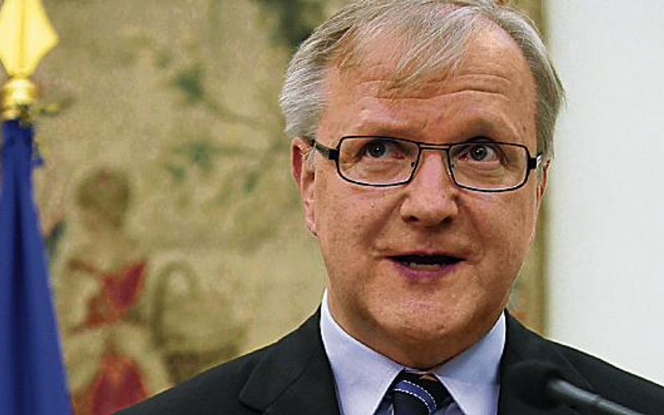 Olli Rehn, komisarz UE ds. gospodarczych zapowiada szybkie wzmocnienie funduszu ratunkowego strefy e