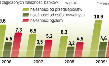 Na razie najszybciej przybywa złych kredytów wśród pożyczek udzielonych przedsiębiorcom. Jednak zdan