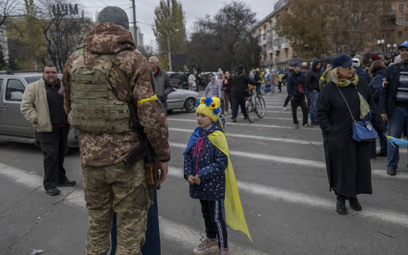 Ukraiński żołnierz w Chersoniu