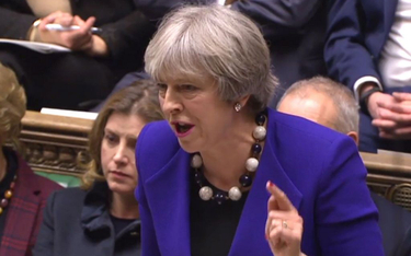 Premier Theresa May podczas debaty w Izbie Gmin.