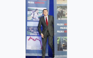 Przemysław Wipler na konferencji prasowej PiS pt. „Obietnice Wyborcze”, 2011 rok.
